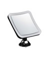 3,2W LED spejl med 10x forstørrelse - Batteridrevet, 360° rotation, IP44, sort, sugekop, kold hvid