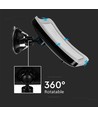 3,2W LED spejl med 10x forstørrelse - Batteridrevet, 360° rotation, IP44, sort, sugekop, kold hvid