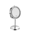 3W LED kosmetikspejl med lys - 7 tommer, 1X og 3X forstørrelse, 360° rotation, batteridrevet, krom finish