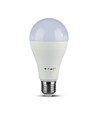E27 17W dæmpbar LED pære - A65, Samsung LED chip, 1521lm, 6400K, hvid plast