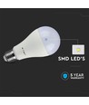 E27 17W dæmpbar LED pære - A65, Samsung LED chip, 1521lm, 6400K, hvid plast