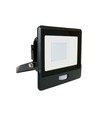 30W LED projektør med sensor - Samsung LED chip, IP65, sort, slim, udendørs