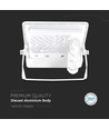 20W LED projektør med sensor, Samsung LED chip - IP65, hvid, kold hvid, udendørs, bevægelsessensor