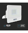 20W LED projektør med sensor, Samsung LED chip - IP65, hvid, kold hvid, udendørs, bevægelsessensor