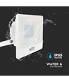 30W projektør - PIR sensor, Samsung chip, 6500K, hvid kabinet