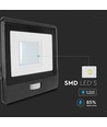 30W LED projektør med PIR sensor - Samsung LED chip, IP65, sort, 1m kabel, udendørs