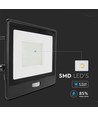 50W LED projektør med sensor - Samsung LED chip, IP65, sort, 6500K, 5 års garanti