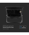 50W LED projektør med sensor - Samsung LED chip, IP65, sort, 6500K, 5 års garanti
