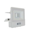 10W Projektør - PIR Sensor, Samsung Chip, 1m Kabel, 4000K, Hvid Hus