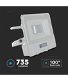 10W LED projektør med sensor - Hvid, Samsung LED chip