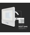 30W LED projektør med sensor - Samsung LED chip, IP65, 4000K, 1m kabel, udendørs