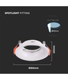 GU10/MR16 Downlight - Ekskl. lyskilde, Hul: Ø8 cm, Mål: Ø8,8 cm