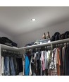 GU10 indbygningsspot - Sort, kvadratisk, PC plast, IP20, Hul: 83x83 mm, Mål: 93x93 mm