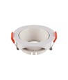 GU10 lampe - rundt, hvidt ramme, hvid reflektor