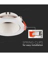 GU10 indbygningsspot - Rund, hvid/hvid, IP20, Hul: Ø7,2 cm, Mål: Ø8,5 cm
