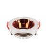 GU10 indbygningsspot - Rund, hvid med rose gold reflektor, IP20, hul: Ø7,2 cm, mål: Ø8,5 cm