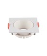 GU10 - lampe, kvadratisk, hvid ramme, hvid reflektor