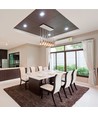 GU10 - lampe, kvadratisk, hvid ramme+krom reflektor