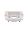GU10 indbygningsspot - Firkantet, hvid, 102x102 mm, hul: 95x95 mm, IP20, uden lyskilde