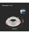 EN: VT-934 GU10 FITTING ROUND WHITE