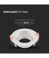 EN: VT-934 GU10 FITTING ROUND WHITE