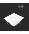 60x60 LED panel, 45W - Samsung LED chip, 5 års garanti, hvid kant