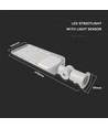 50W LED Vejlys - Fotocellesensor, Samsung Chip, Adapter, 6500K, 100lm/W