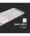 150W LED gadelampe med Samsung chip og sensor - 135lm/W, IP65, 4000K, grå, justerbar vinkel