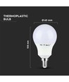 A60 pære 8,5W E14 - Plastik, Samsung chip, 4000K