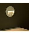 2W rund LED trappespots - Hvid, 3000K, IP65, indendørs og udendørs