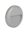 2W Ø15cm LED bedlampe / trappelys - Rund, grå, IP65, 3000K, inkl. lyskilde