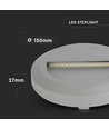 2W LED - Trin Lys, 3000K, Grå Hus, Rundt