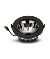 20W Samsung LED indbygningspanel - 1600lm, Ø16cm, sort kant, varm hvid, 5 års garanti