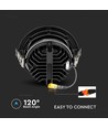 20W Samsung LED indbygningspanel - 1600lm, Ø16cm, sort kant, varm hvid, 5 års garanti