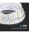 60 LED Stribe Lys 8W/m - RGB+W, IP20, 5m/rulle