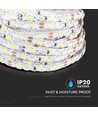 60 LED stribelys 5W/m S form - 6400K, 12V, IP20, 5m/rulle