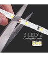 60 LED stribelys 5W/m S form - 6400K, 12V, IP20, 5m/rulle