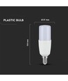 E14 7,5W LED pære - T37, Samsung LED chip, 660lm, varm hvid