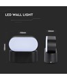 5W LED væglampe - IP65, sort, 110x54x97mm, inkl. lyskilde