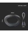 9W LED væglampe - Sort, 1070lm, 3000K, aluminium, indendørs