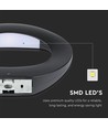9W LED væglampe - Sort, 1070lm, 3000K, aluminium, indendørs