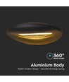 9W LED væglampe - Sort, 1070lm, 3000K, aluminium, indendørs