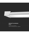 18W rektangulær LED væglampe - 360° roterbar, 4000K, IP44, 60cm, inkl. lyskilde