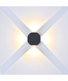 4W Væglampe Rund - LED, 4000K, IP65, Sort hus