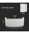 5W Væglampe - LED, 3000K, Sandfarvet hvid