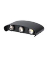 5W LED væglampe, IP65 - Sort, 630lm, varm hvid, op/ned lys, udendørs/indendørs
