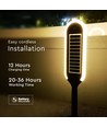 5W LED havelampe med solcelle og sensor - IP65, 70cm højde, spyd/fod, 4000K, sort/hvid, 360 grader lysudbytte