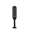 5W Solara LED havelampe med sensor - Solcelle, IP65, 400lm, sort/hvid, inkl. spyd og batteri