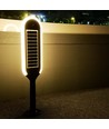 5W Solara LED havelampe med sensor - Solcelle, IP65, 400lm, sort/hvid, inkl. spyd og batteri
