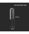 5W LED solcelle pullert lys - 3000K, hvid+sort hus